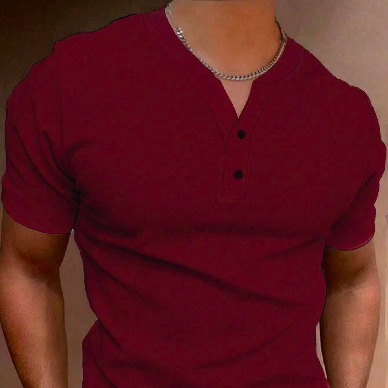 Men's V-Collar Short Sleeve
