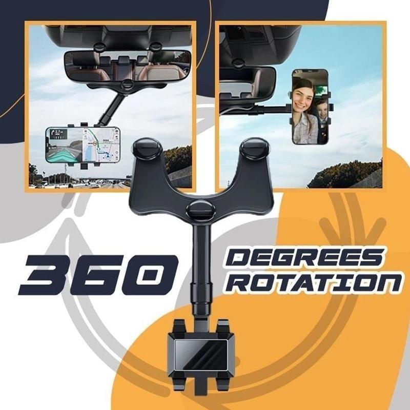 Rotatable Rearview Mirror Phone Holder